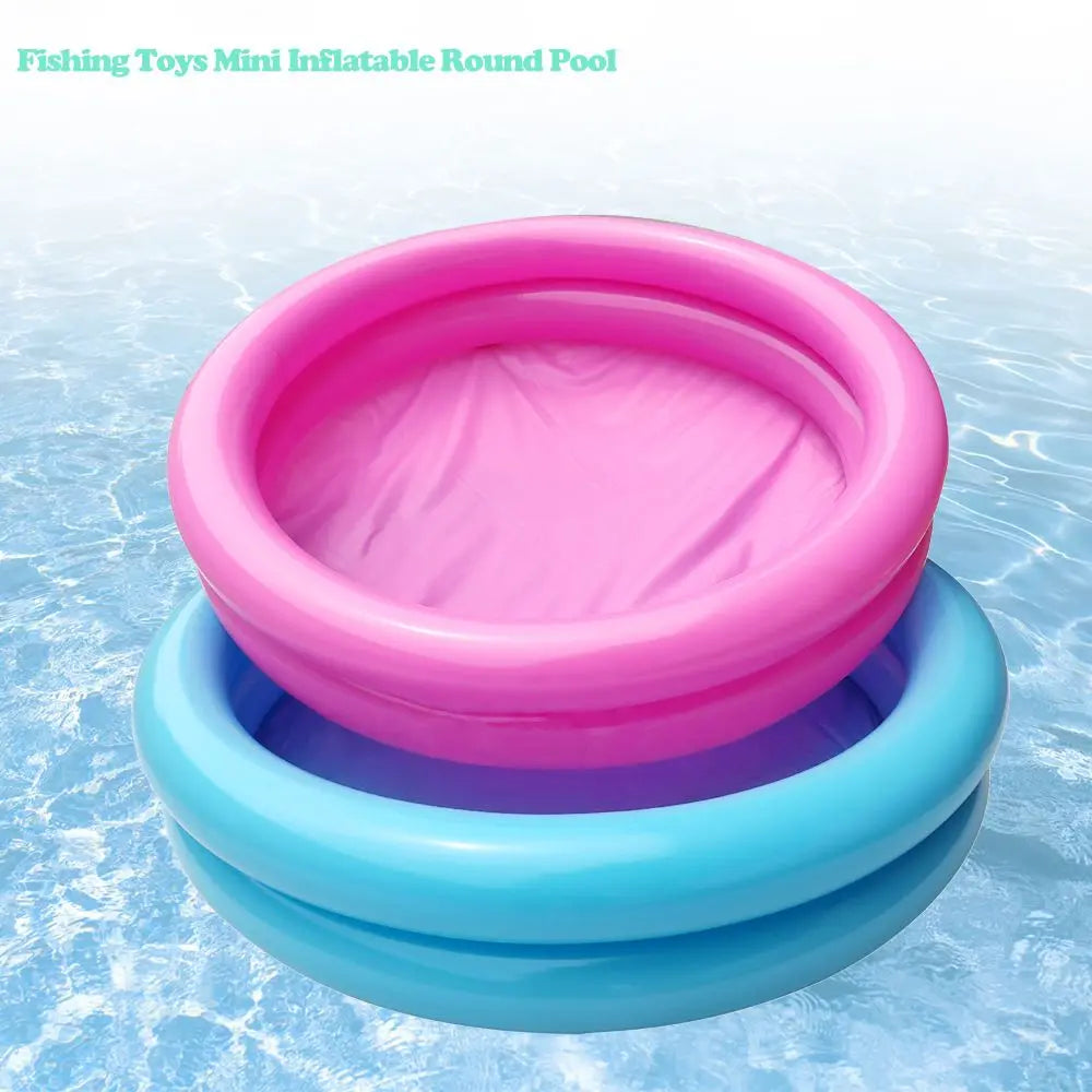 Inflatable PVC Garden Pool for Kids 0-3 Years, Round 60x14cm Puncture Resistant Summer Water Play Basin