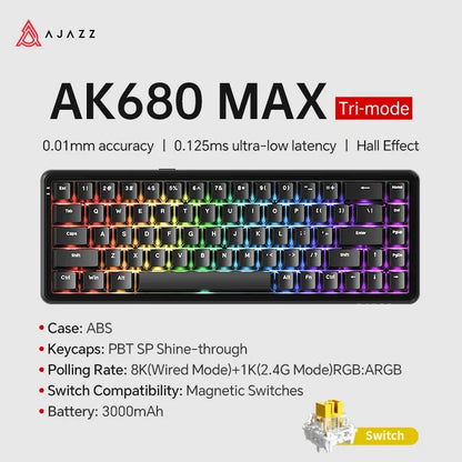 Mechanical Keyboard Sixty Mini Wireless ARGB Magnetic Hall