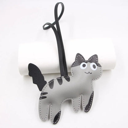 Bear Keychain PU Leather Mini Bag Charm Cute Gift Accessory