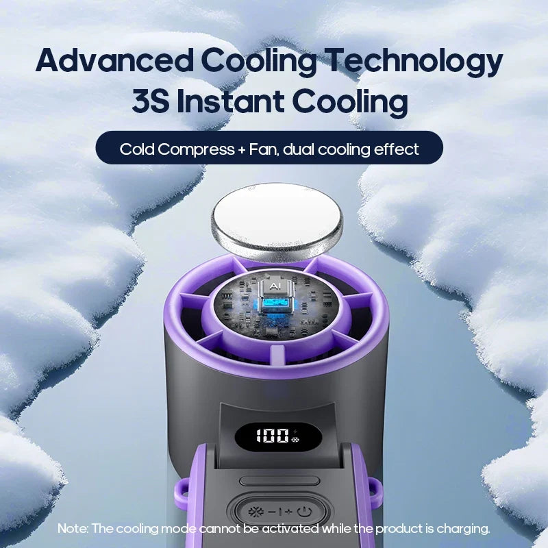 Handheld Fan Foldable Outdoor Cooling 3600mAh Battery 100 Level Turbo Summer 2026