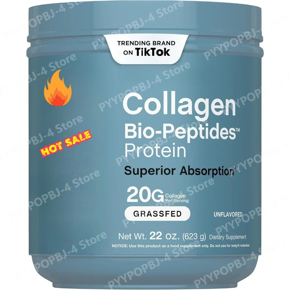 Collagen BioPeptides Powder 22oz Grassfed Protein Supplement for Hair Skin Nails Viral Glow Trend 2026