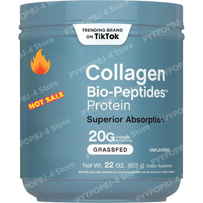 Collagen BioPeptides Powder 22oz Grassfed Protein Supplement for Hair Skin Nails Viral Glow Trend 2026