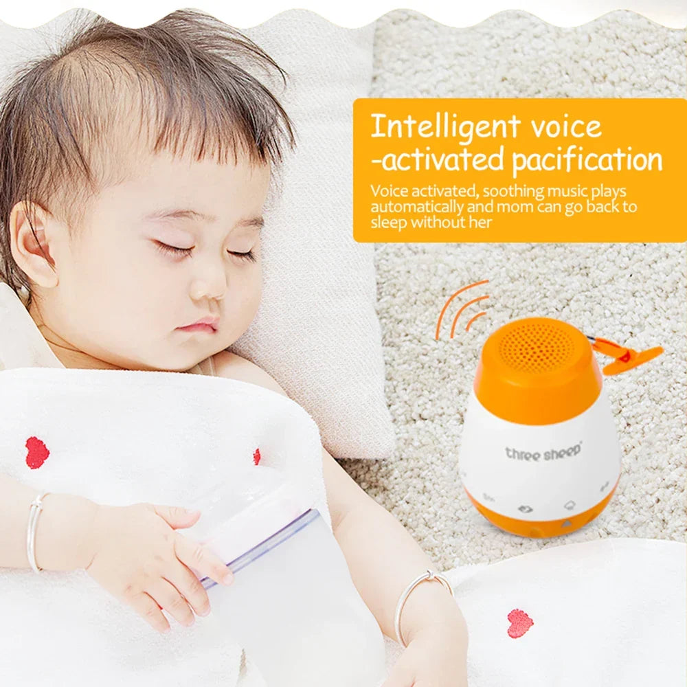 White Noise Machine Voice Sensor Baby Sleep Soother Smart Lullaby Sound Machine Fall 2025 Sleep Training Aid