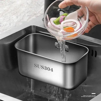 Stainless Steel Sink Strainer Basket, 304 Stainless, Fruit Vegetable Drainer, Eco Friendly Viral Trend 2026