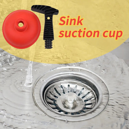 Drain Plunger Heavy Duty Unblocker Sink Suction Cup For Kitchen And Bathroom Sinks Fall 2026 Home Repair Must Have