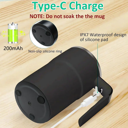 Self Stirring Mug 380ML Stainless Steel Interior USB Rechargeable Electric Coffee Cup Back To Work 2025 IP67 Waterproof
