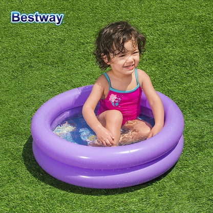 Inflatable Backyard Swimming Pool for Kids, 8ft Portable Summer Play Pool with Durable PVC and Bright Colors