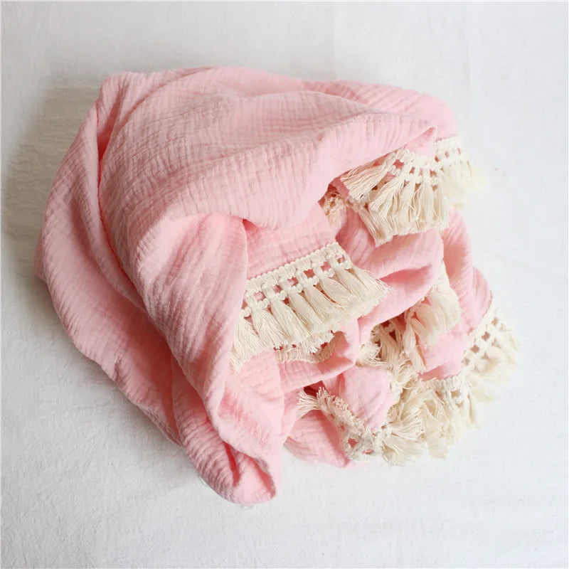 Baby Swaddle Blanket 100 Percent Cotton Muslin Newborn Floral Print Quilt Swaddle Fall 2025 Breathable Soft Gift