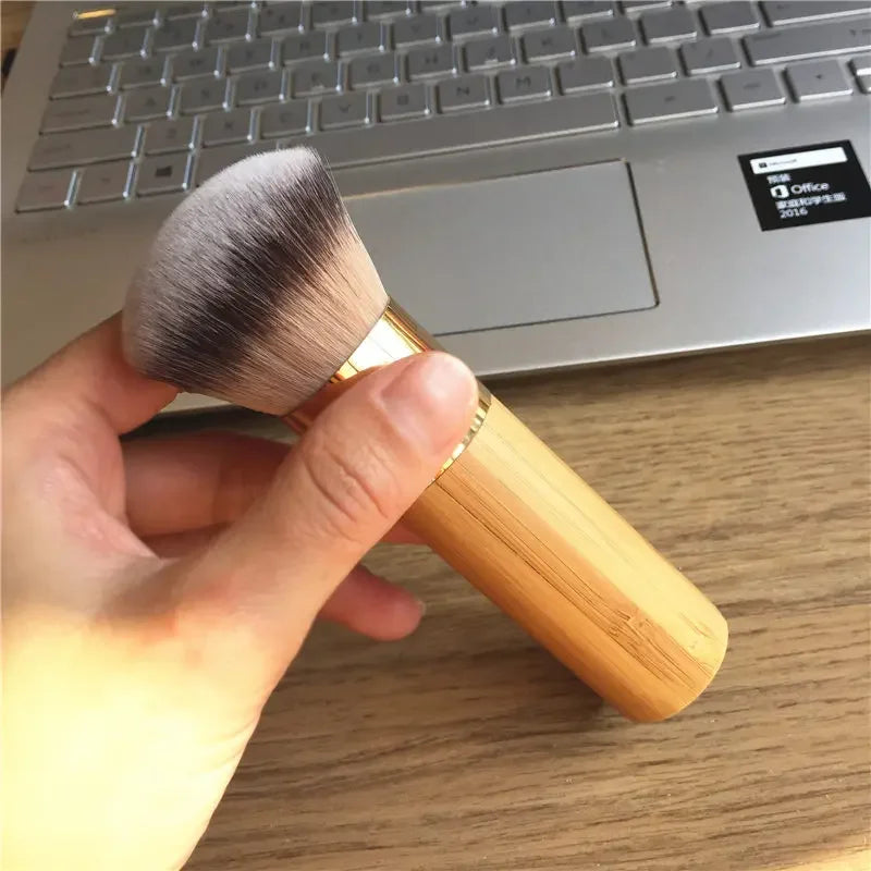 Airbrush Foundation Brush Bamboo Handle Makeup Brush Fall 2026 TikTok Viral Smooth Finish For Powder Bronzer Blush