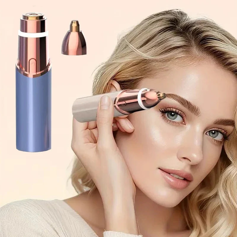 Facial Trimmer 2-In-1 Eyebrow Shaver Rechargeable Painless Face Lip Body Grooming Tool Fall 2026 Gift