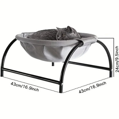 Cat Bed Breathable Cooling Hammock Cot Elevated Pet Sofa Summer 2025 Cozy Sturdy Metal Frame Nap Lounger