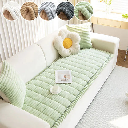 Flannel Sofa Seat Cushion - Anti-Slip 100% Polyester Cover for Couch Recliner and Accent Chair All Season