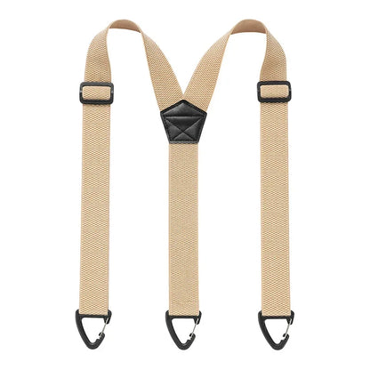 Suspenders Black 3.8cm Wide Y-Back Elastic Work Braces Fall 2026 With Plastic Gripper Clasps