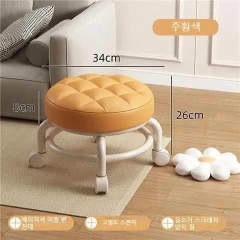 Rolling Child Stool Multi Functional Shoe Changing Seat
