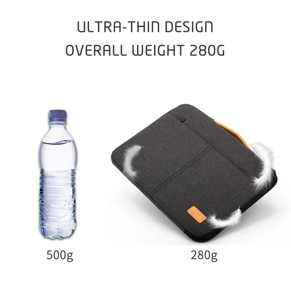 Shockproof Laptop Sleeve Bag- Dark Grey Case for Travel & Business Accessories