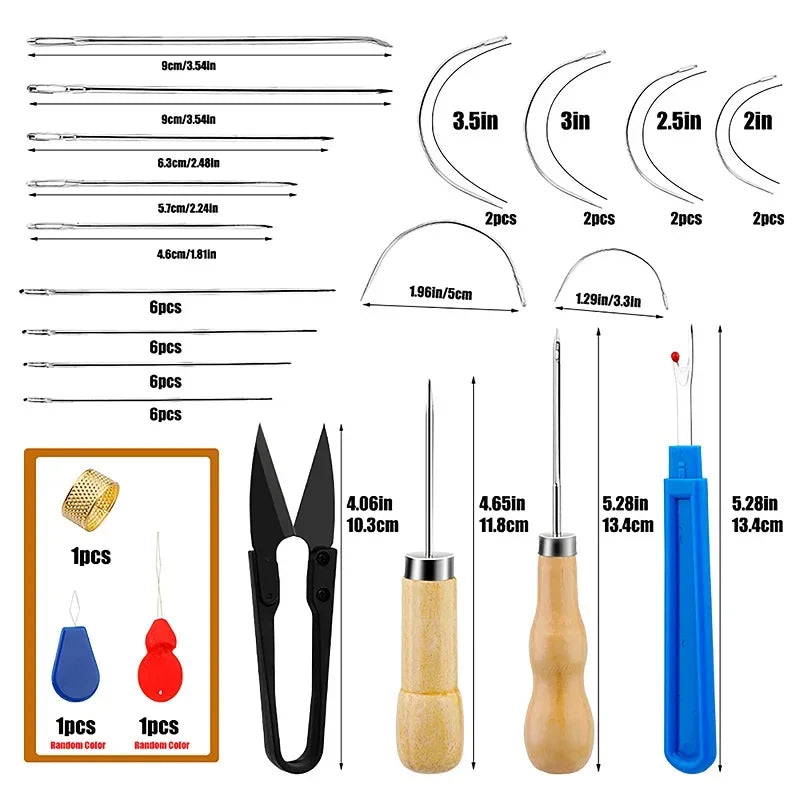 Leather Craft Kit - All-In-One DIY Leather Sewing Tool Set for Home Decor, Fall 2026 Gift Idea
