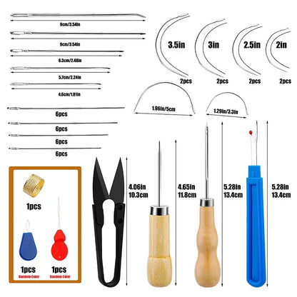 Leather Craft Kit - All-In-One DIY Leather Sewing Tool Set for Home Decor, Fall 2026 Gift Idea