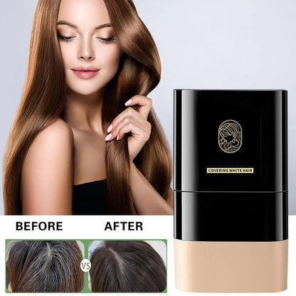Temporary Hair Color Root Touch-Up Stick with Comb - Instant White Hair Coverage Non-Stain Coloring Pen