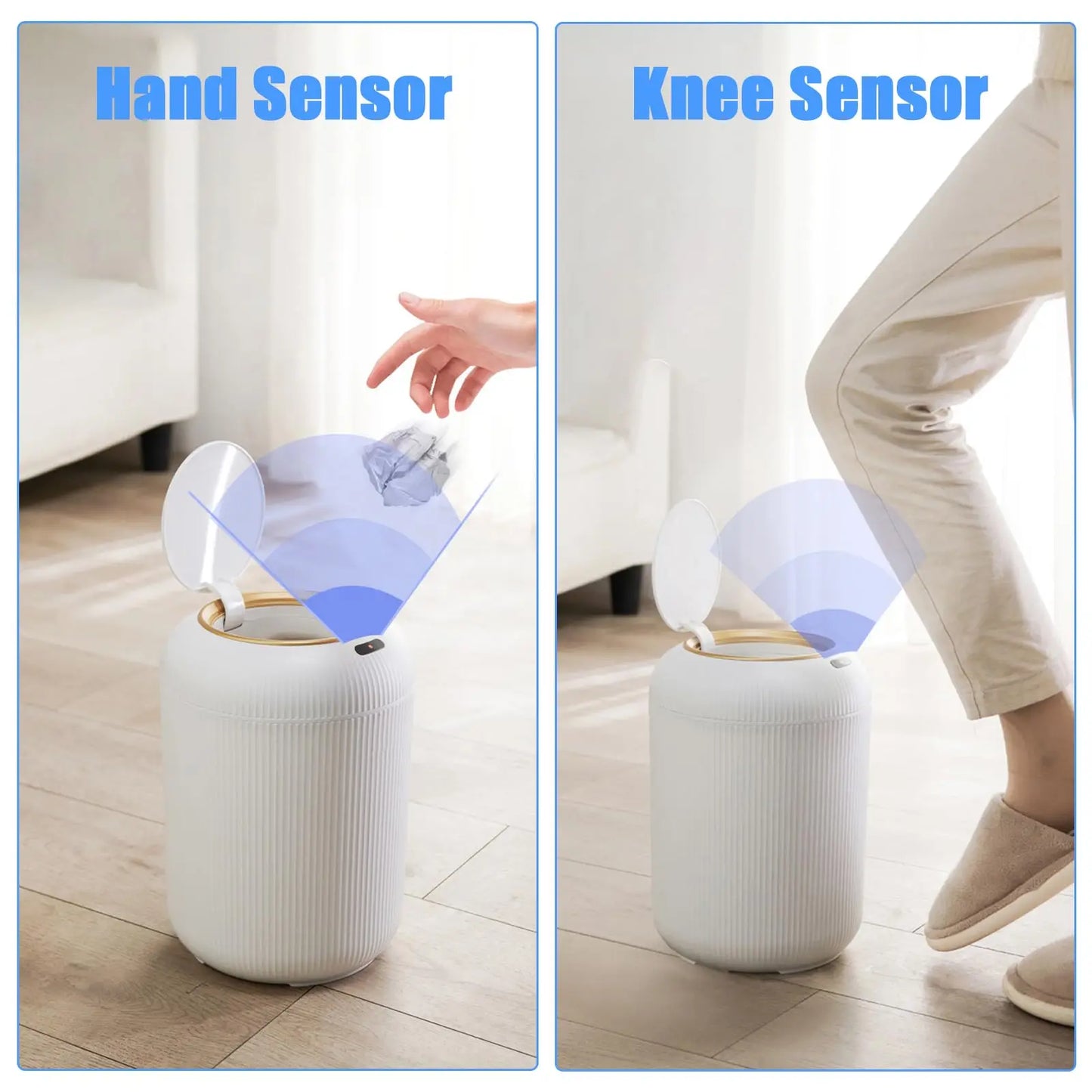 Automatic Trash Can Small Plastic Motion Sensor Bin - Smart Home Waste Container, Hands Free Hygiene 2025