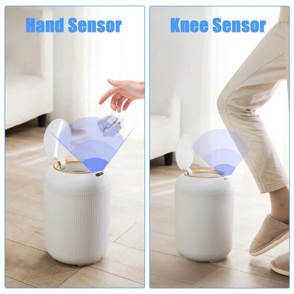 Automatic Trash Can Small Plastic Motion Sensor Bin - Smart Home Waste Container, Hands Free Hygiene 2025