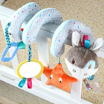 Spiral Plush Stroller Toy Portable Newborn Sensory Toys