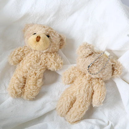 Cute 12cm Plush Rabbit Keychain Doll - Soft Stuffed Animal Keychain Gift for Girls in Blush Pink