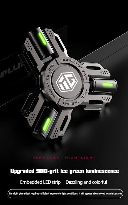 Glow Fidget Spinner Alloy EDC Long Spin Stress Relief