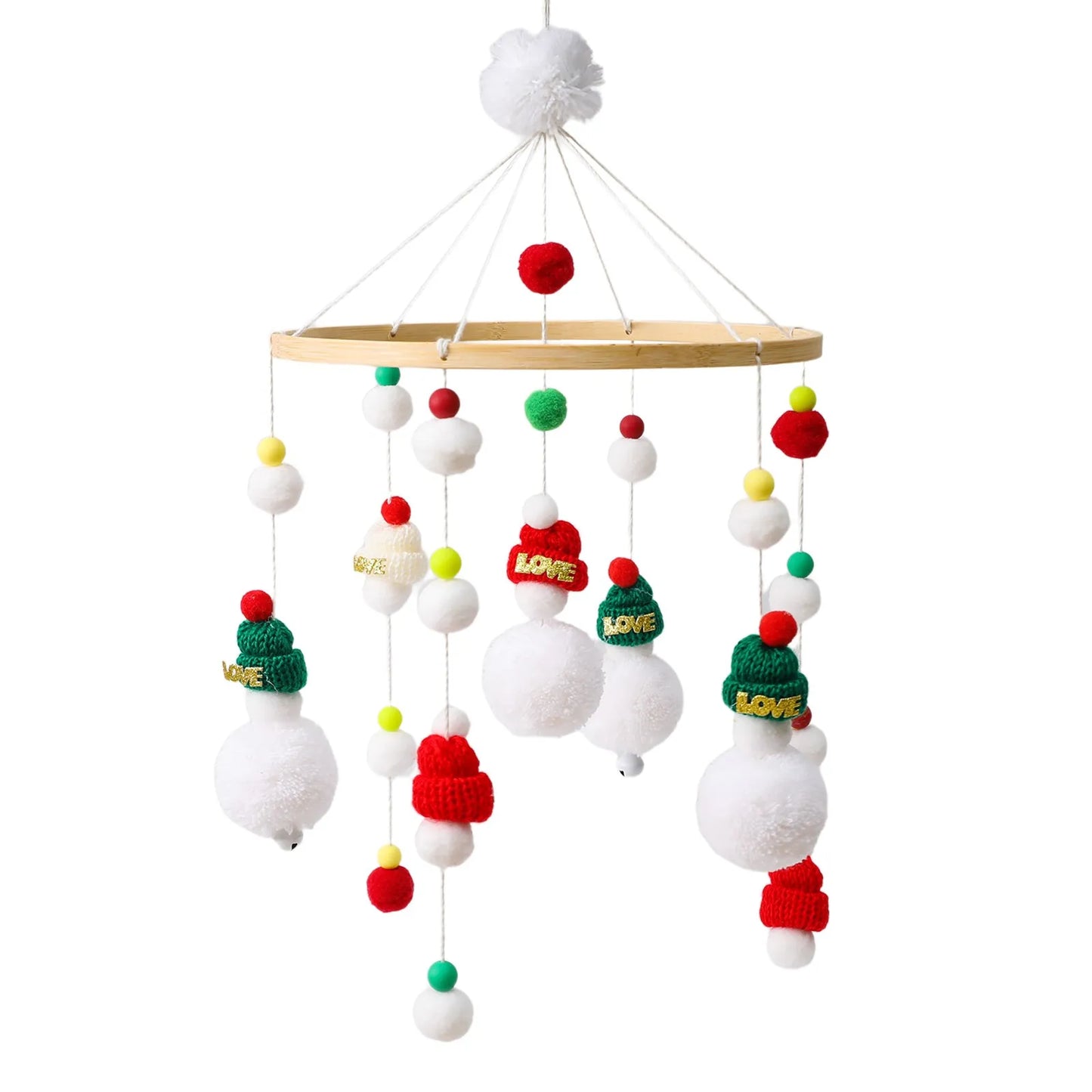 Baby Mobile Wooden Crib Hanging Toy Newborn Nursery Fall 2025 Soothing Music Developmental Gift