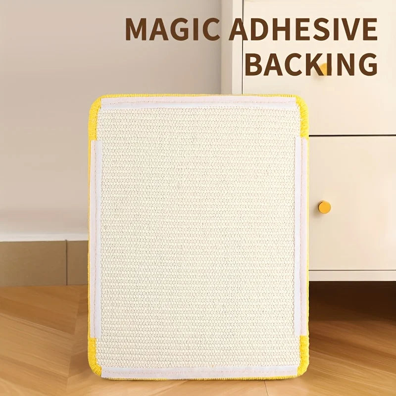 Cat Scratching Post Wall Mounted Mat Durable Soft Fabric With Stitched Edges Small Space Living 2025 Protects Furniture
