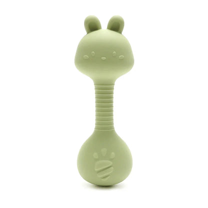 Silicone Rabbit Teether Rattle Newborn Sensory Toys
