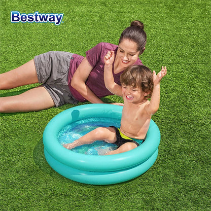 Inflatable Backyard Swimming Pool for Kids, 8ft Portable Summer Play Pool with Durable PVC and Bright Colors