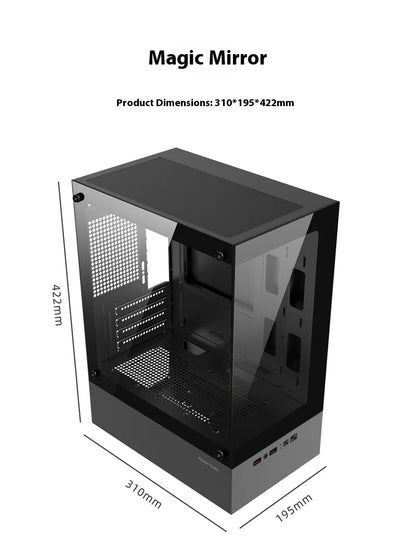 Mini ITX PC Case 240mm Water Cooling MicroATX Chassis