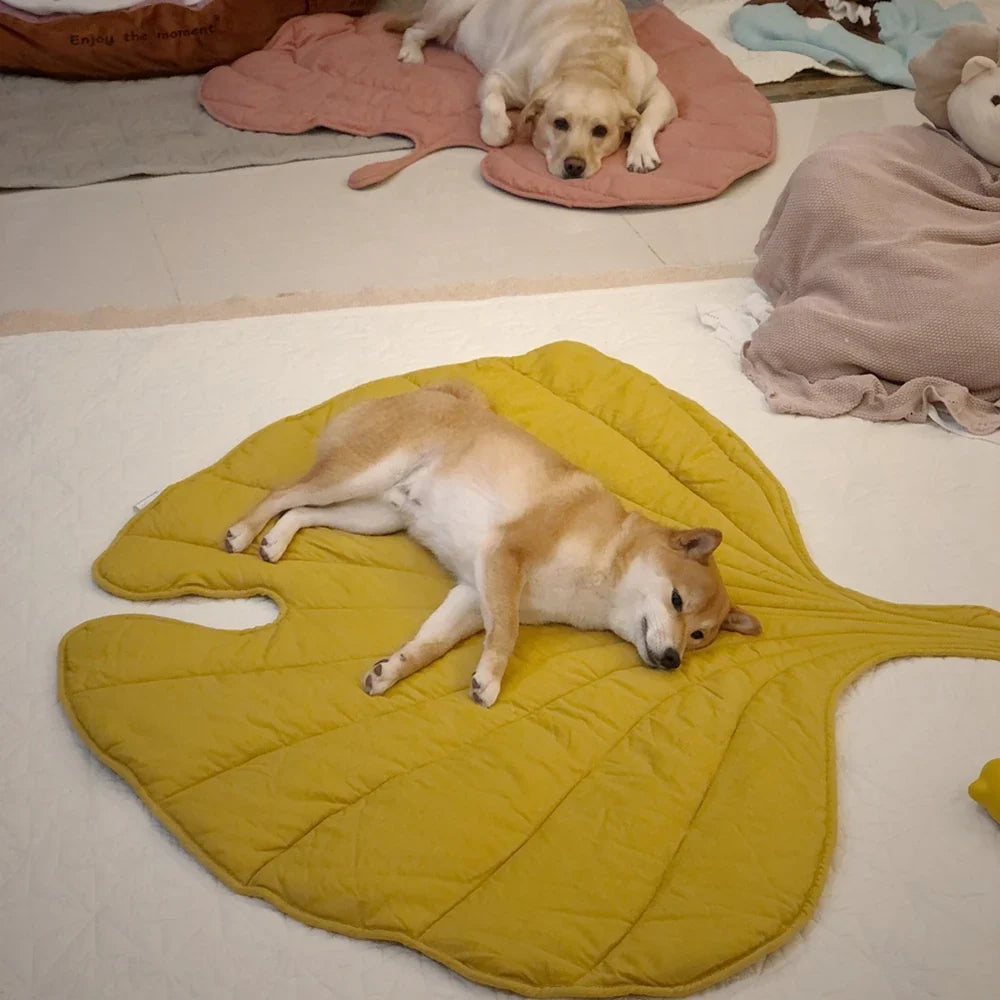 Fashion Creativity Leaf Heart Shaped Blanket Carpet for Child Pet Cat Dog Mat Home Decor