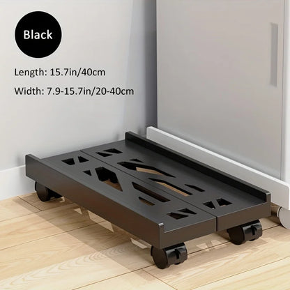 PC Tower Stand Adjustable Ventilated Base With Casters
