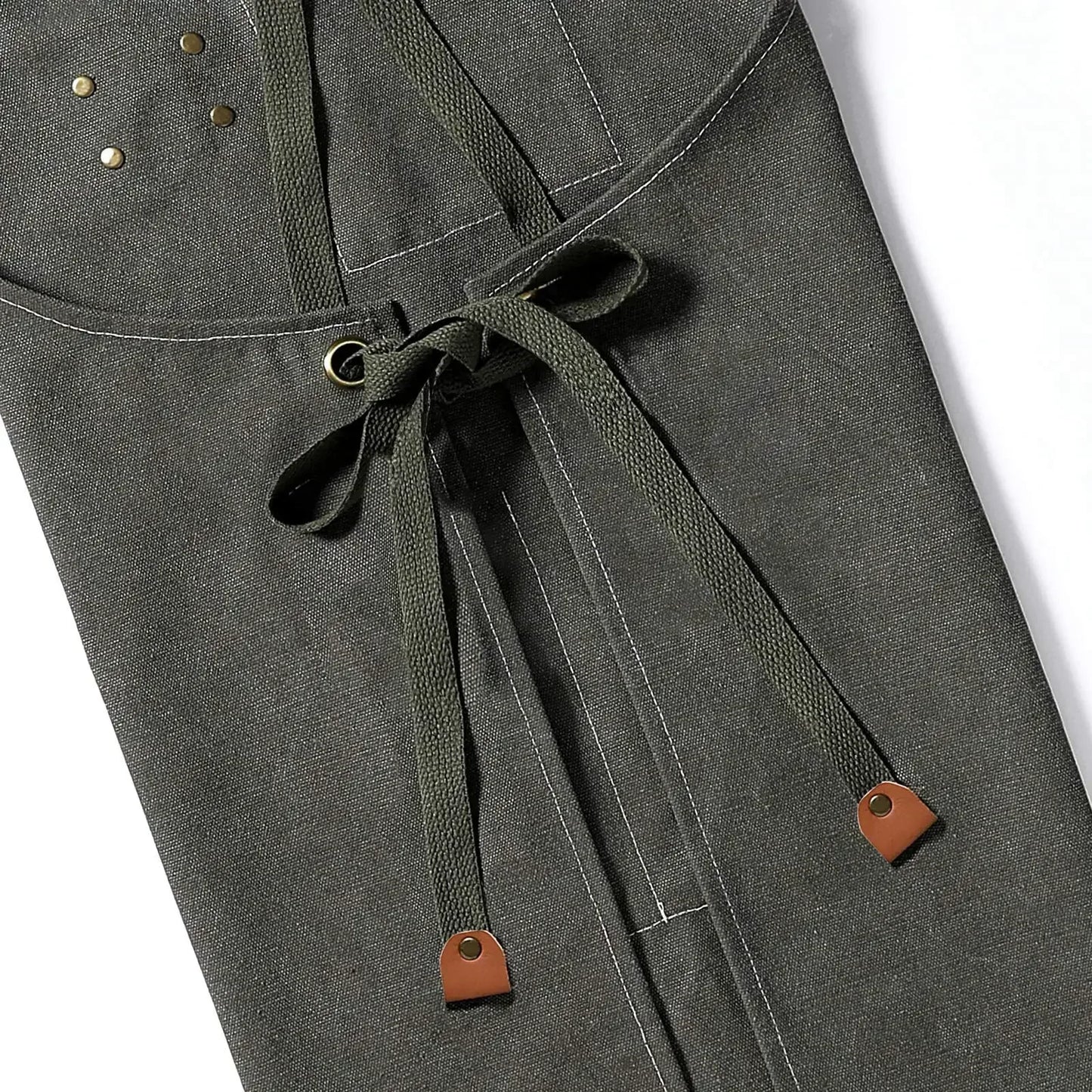 Chef Apron Canvas Crossback Utility Apron With Leather Trim And Pockets Fall 2025 Durable BBQ Workshop