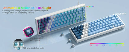 Mechanical Keyboard 68-Key Hall Effect RGB Wired Compact