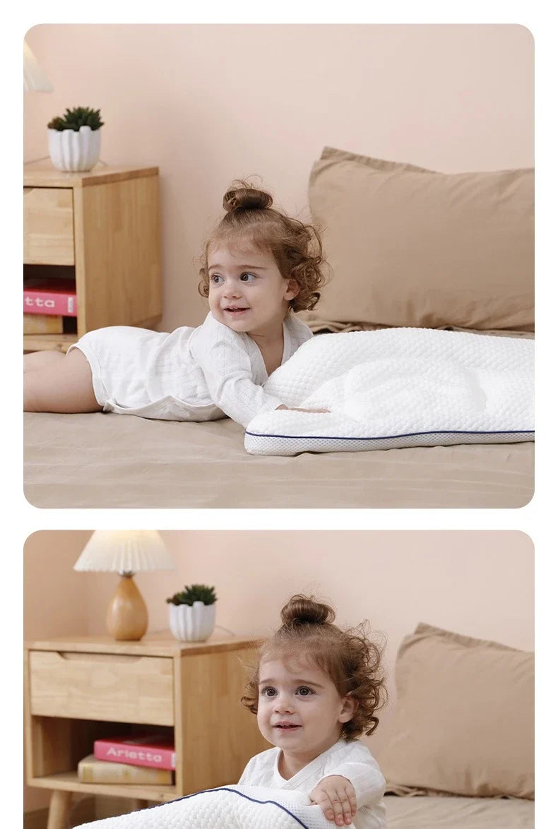 Baby Neck Support Pillow – All-Season Cotton Sleeping Pillow for Toddlers & Kindergarten Kids