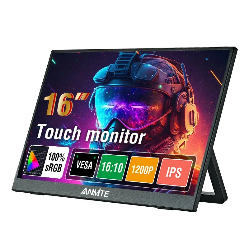16 Inch Portable Touch Monitor 1920x1200 HDR10 Low Blue