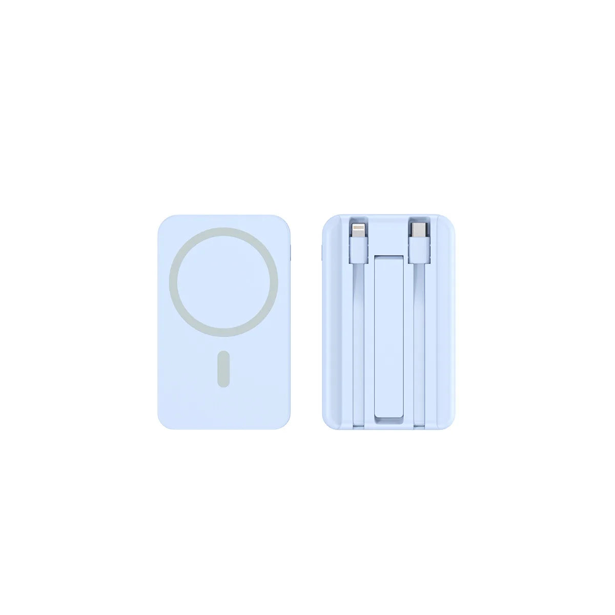 Power Bank Magnetic Wireless Charger - Slim Portable Battery, 2 Cables, Fast Charging Back to School 2026