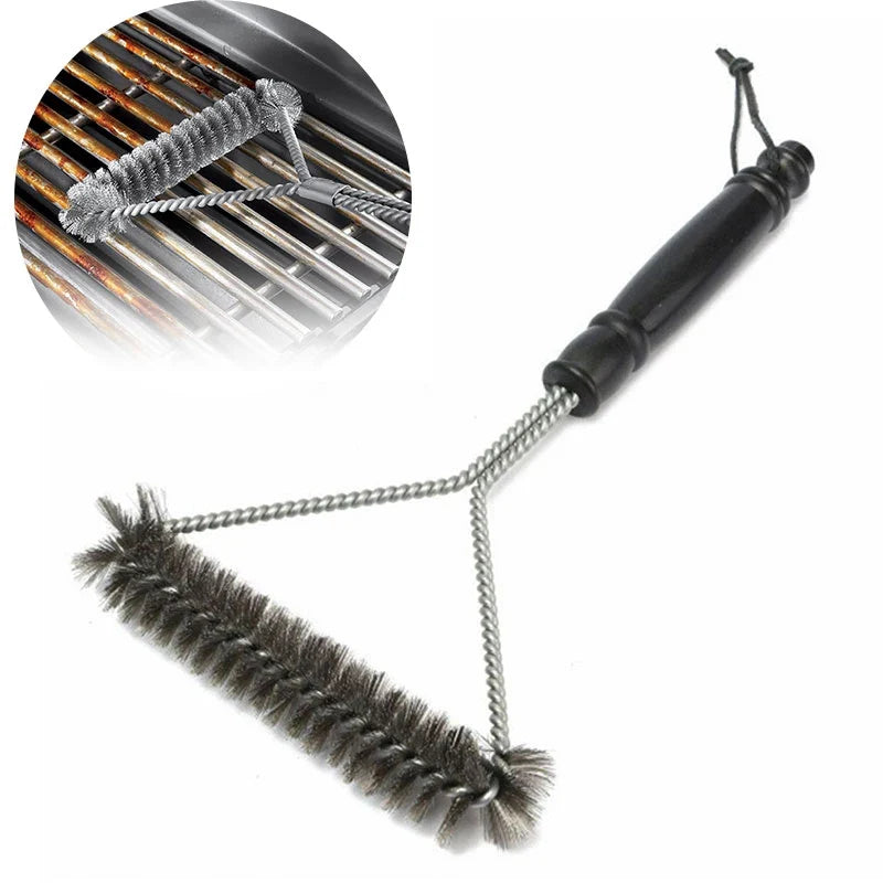 Stainless Steel BBQ Grill Brush Non-Stick Cleaning Tool Heat Resistant – Set of 2, 2026