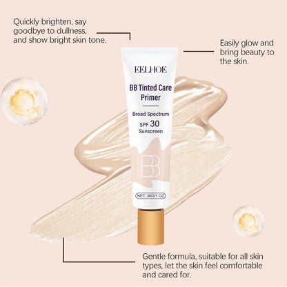 BB Cream Makeup Foundation Primer Waterproof SPF 30 Sunscreen Full Coverage Concealer Glow Brightening TikTok Viral
