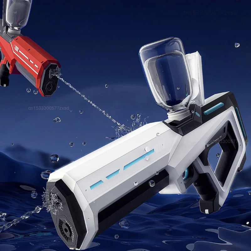 Water Blaster Wireless Dual Electric Water Gun Large Capacity 8m Range Burst Mode Summer 2025 Beach Kids Toy