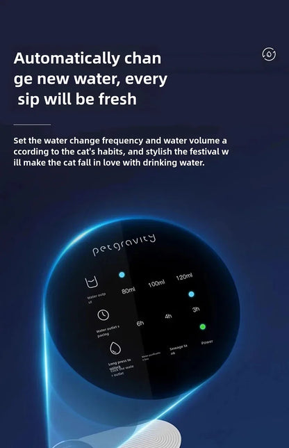 Cat Water Fountain Battery Powered - Automatic Pet Water Dispenser, Fall 2026 Hydration Gift