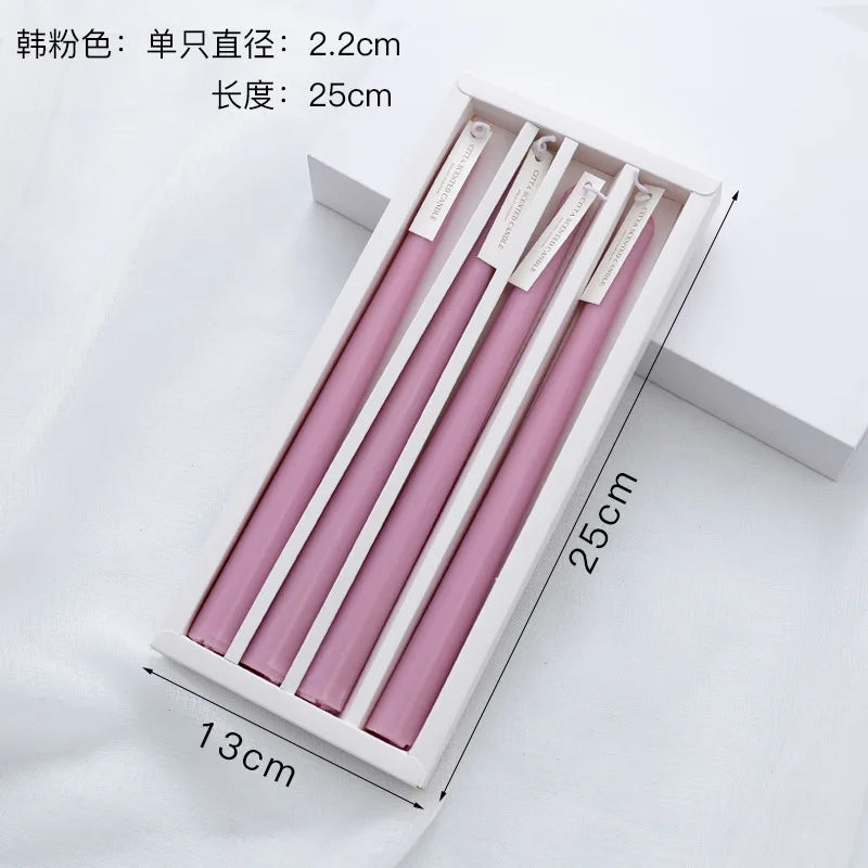 Taper Candles 4 Pack Slender Scented Smokeless Long Branch Wedding Table Decor Fall 2025 DIY Centerpieces