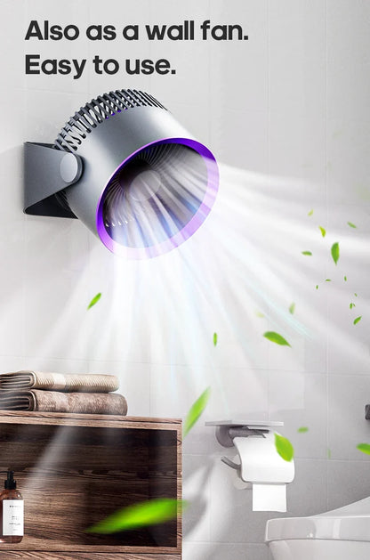 Portable Fan Battery Desk Air Circulator Quiet Summer