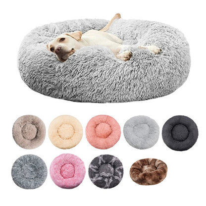 Pet Bed Round Plush Bed Winter Warm 2026 Washable Cozy Comfort For Pets