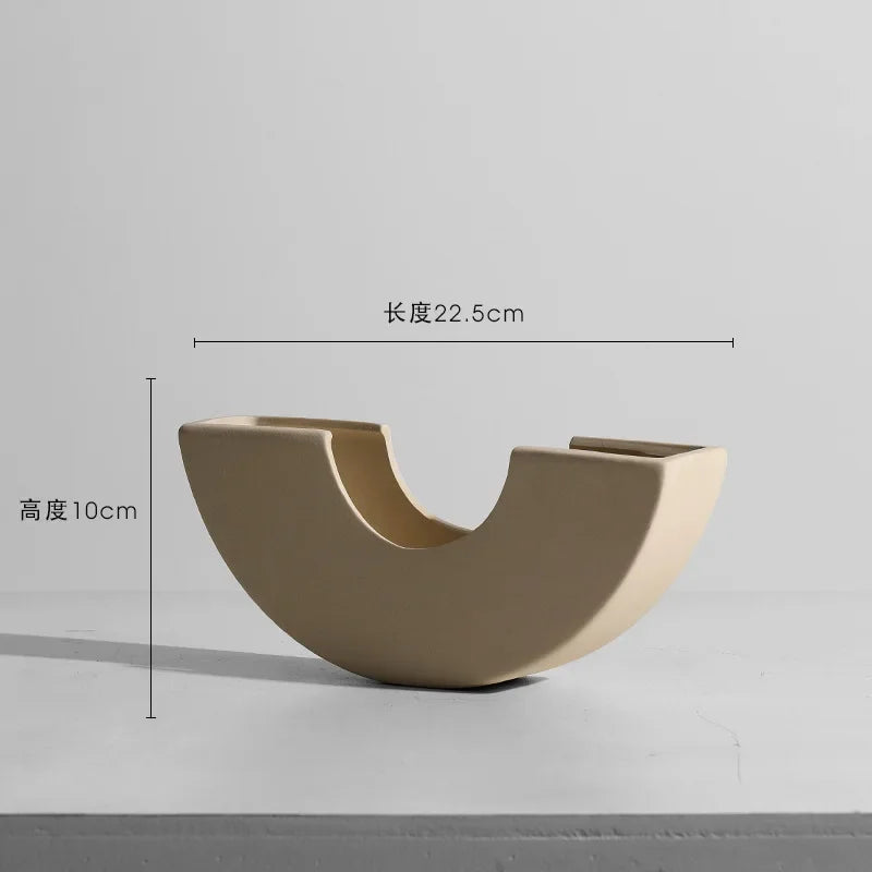Ceramic Vase Embryo Sculptural Tabletop Vase Nordic Minimalist Home Decor Fall 2025 Ideal For Dry Flower Display