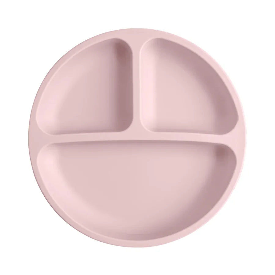 Variant image for Silicone Baby Dining Plate with Suction Base, BPA Free Toddler Tableware, 8-Inch Divided Feeding Dish-2