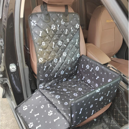 Dog Car Seat Cover Hammock Pet Carrier - Waterproof Travel Seat Protector Road Trip 2025 Secure Cushioned Space