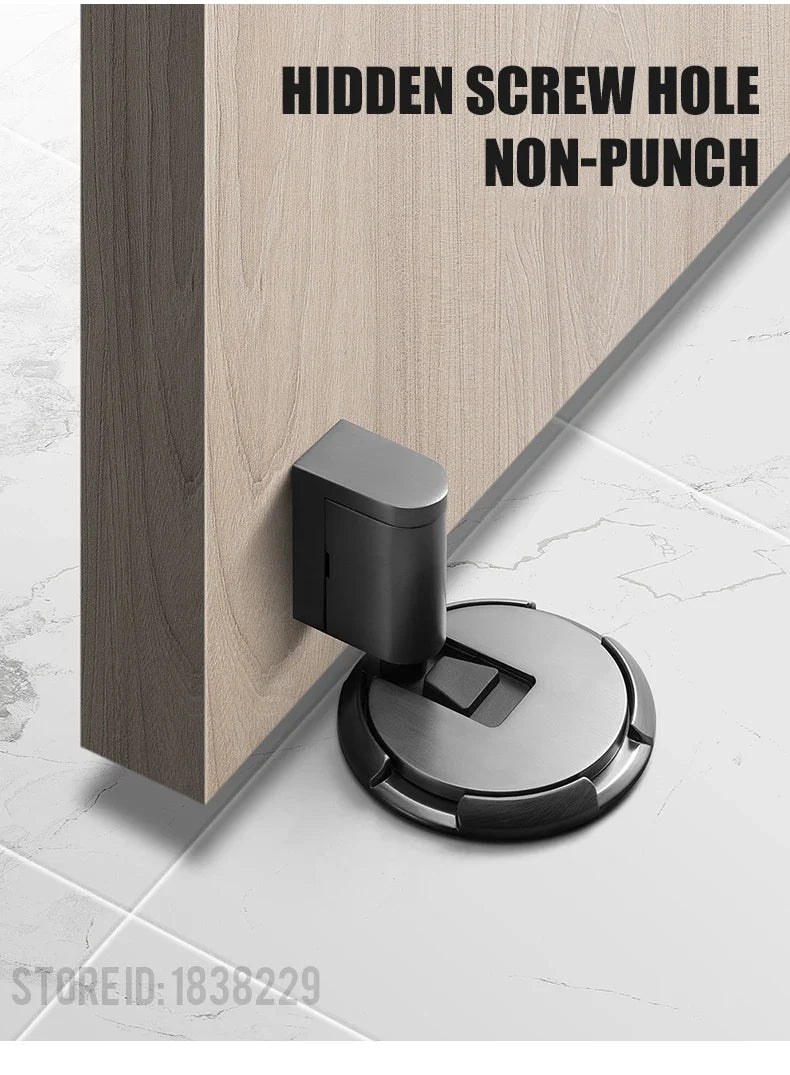 Magnetic Door Stopper Adjustable Heavy Duty No Drill